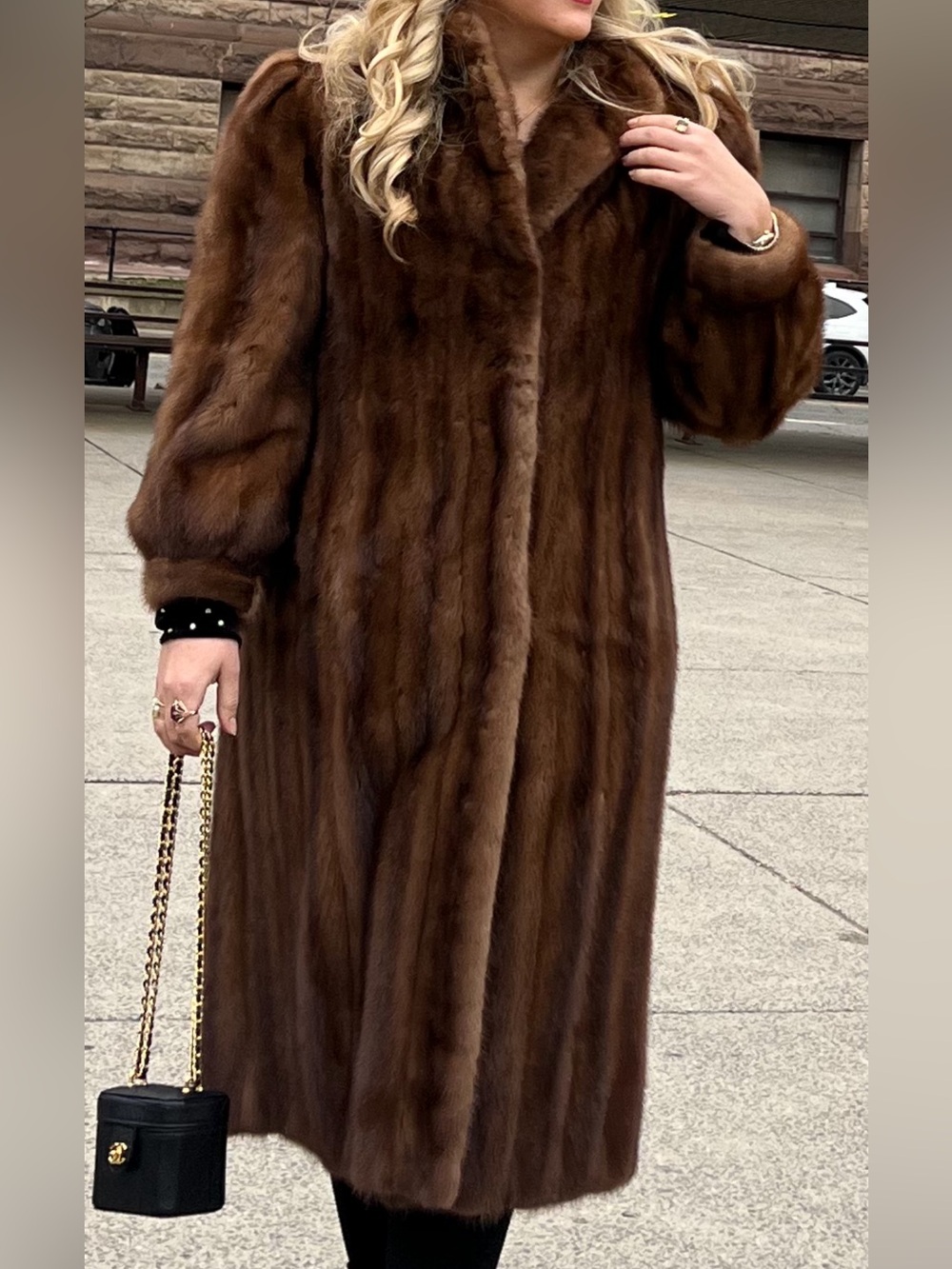 Luxurious Brown Full-Length mink Coat